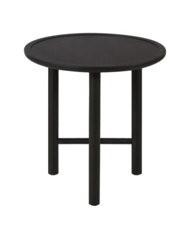 Bout de canapé en chêne noir rond D 46 cm