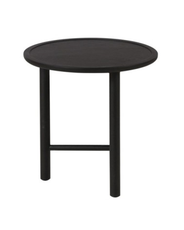 Bout de canapé en chêne noir rond D 46 cm