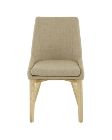 Chaise de repas tissu beige