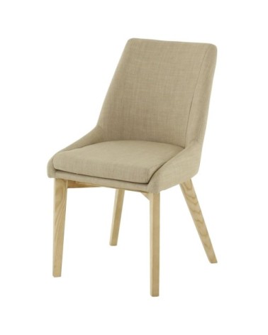 Chaise de repas tissu beige