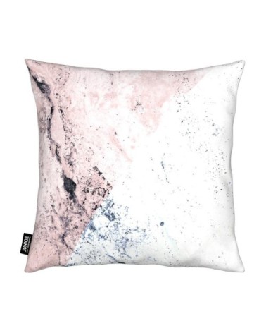 Coussin en microfibre en blanc & gris 30x30
