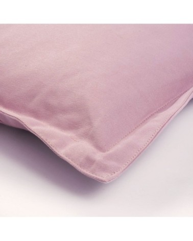 Coussin 100% coton rose 40x40