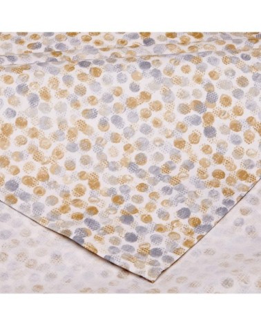 Nappe en coton enduit acrylique gris ronde 160 cm