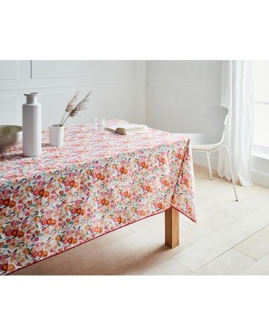 Nappe en coton enduit PVC blanc 160x160 cm