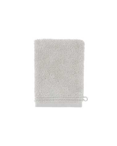 Gant de toilette en coton gris 15 x 21 cm