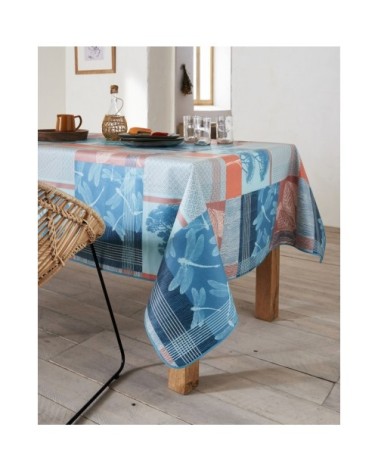 Nappe en coton enduit PVC corail 160x300 cm