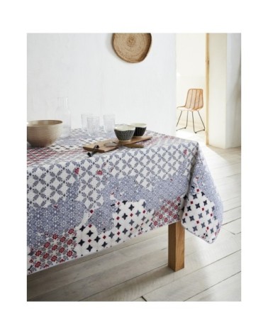 Nappe en coton enduit PVC rouge 160x350 cm