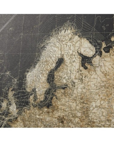 Tableau lumineux carte du monde noire, 180x120 cm