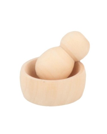 Crèche bois + pions 18x8x15cm