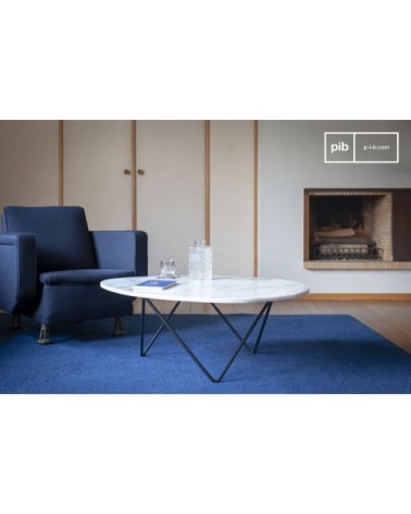 Table basse en marbre blanc