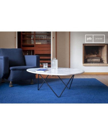 Table basse en marbre blanc