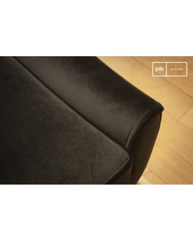 Fauteuil rotatif en velours anthracite