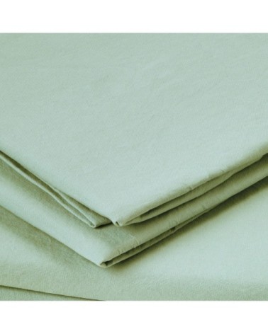 Taie d'oreiller en coton lavé aqua 70 x 50