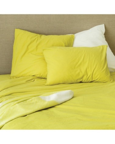 Taie d'oreiller en coton lavé cardamome 70 x 50