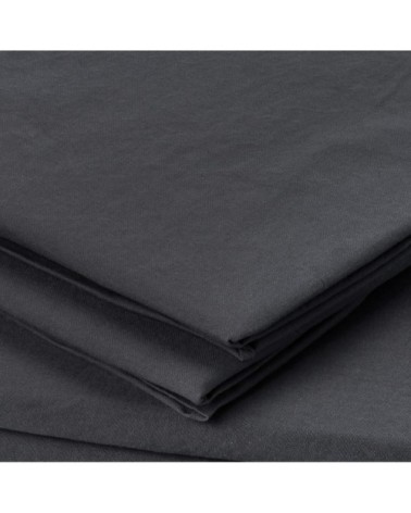 Taie d'oreiller en coton lavé plomb 70 x 50