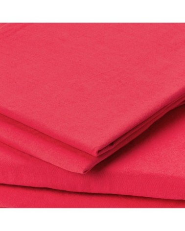 Taie d'oreiller en coton lavé groseille 70 x 50