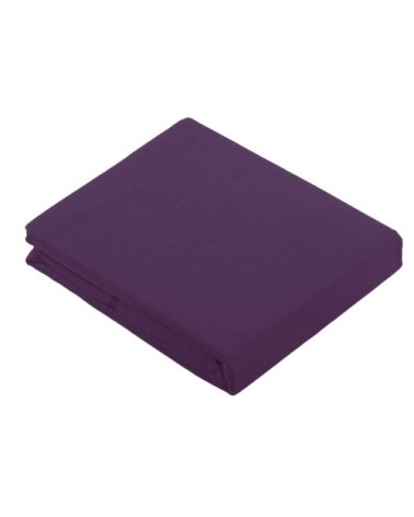 Drap plat uni en 100 % coton coton figue 290 x 180
