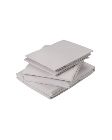 Drap plat en coton lavé coton perle 290 x 180