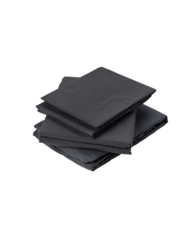 Drap plat en coton lavé coton plomb  x 240