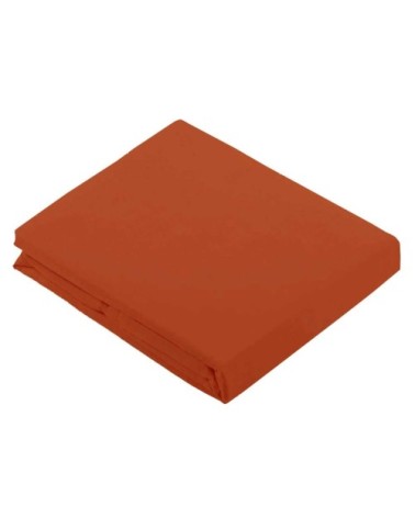 Drap plat uni en 100 % coton coton corail 290 x 180