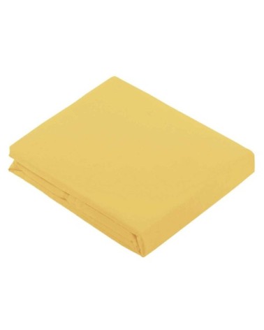 Drap plat uni en 100 % coton coton paille 310 x 240