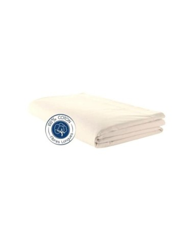 Drap percale 280 x 325 cm uni coton beige 325 x 280