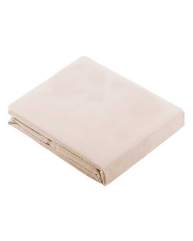 Drap plat uni en 100 % coton coton nude 290 x 180