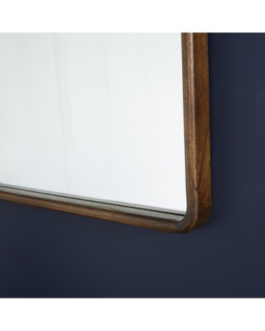 Miroir en mindi massif finition noyer