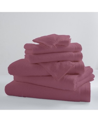 Drap de bain uni et coloré coton rose 150x100