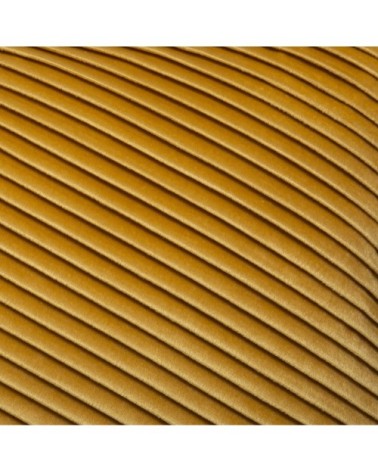 Coussin en velours déhoussable avec plis ocre 50 x 30