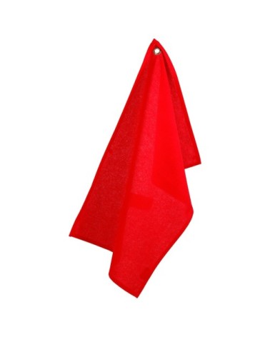 Lot de 2 torchons avec illet coton rouge 70 x 45