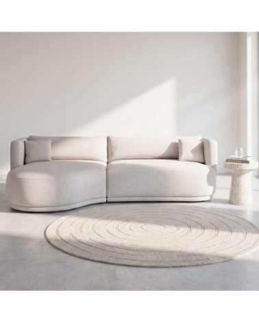 Canapé d'angle gauche 3/4 beige sable