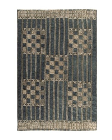 Tapis d'extérieur tissé plat - Bleu 80x165 cm