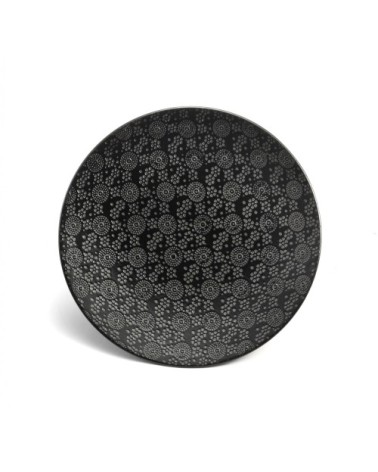 Coffret 6 assiettes dessert noires