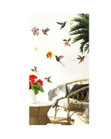 Stickers muraux colibris 20x70