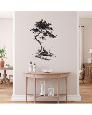 Autocollant mural arbre aquarelle 50x70