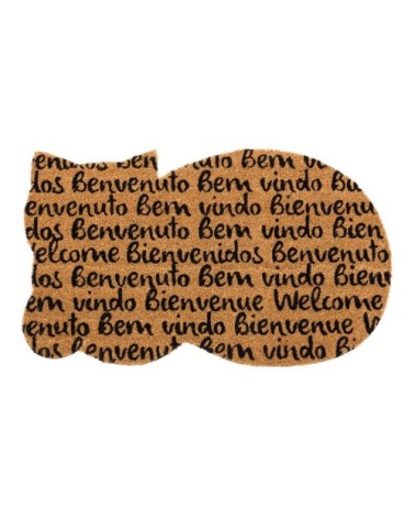 Paillasson essuie-pieds en forme de chat 75x45