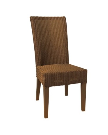 Chaise en Lloyd Loom laqué cuivre