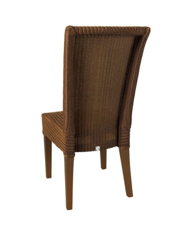 Chaise en Lloyd Loom laqué cuivre