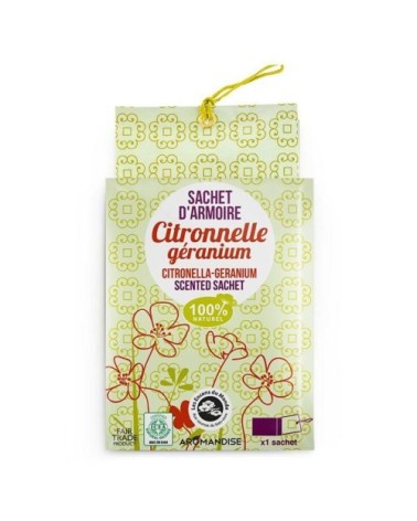 Sachet parfumé d'armoire citronnelle géranium