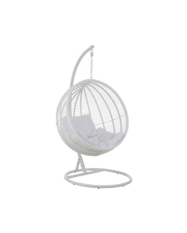 Fauteuil suspendu extérieur en métal blanc