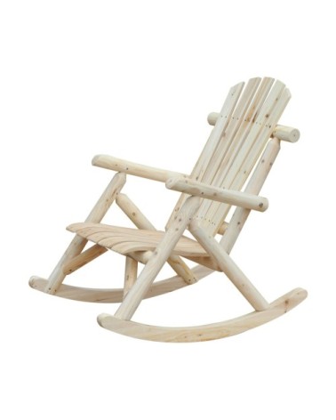 Fauteuil de jardin rocking chair bois de pin