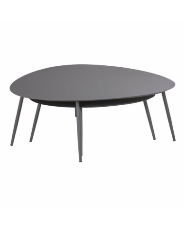 Tables basses gigognes de jardin en acier gris anthracite