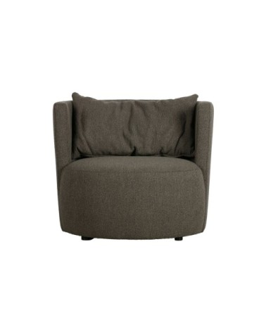 Fauteuil en tissu bouclé marron