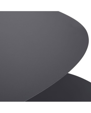 Tables basses gigognes de jardin en acier gris anthracite