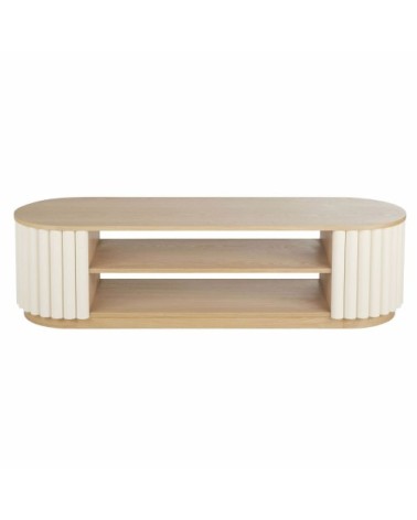 Meuble TV et rondins blancs L160