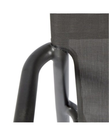 Fauteuil aluminium textilène gris anthracite