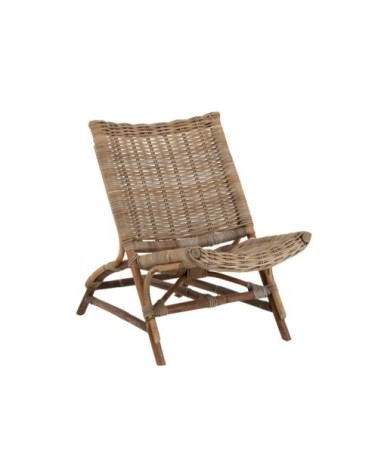 Fauteuil lounge de jardin en rotin tréssé