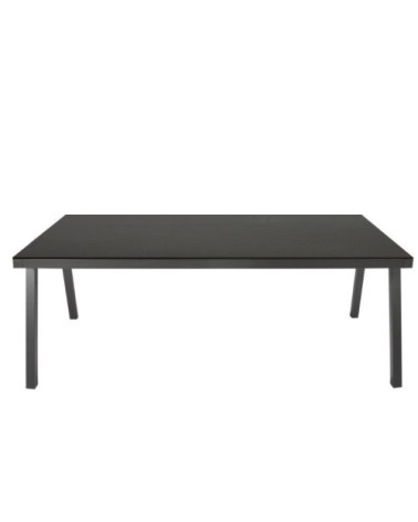 Table de jardin plateau en verre 8 places