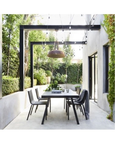 Table de jardin plateau en verre 8 places